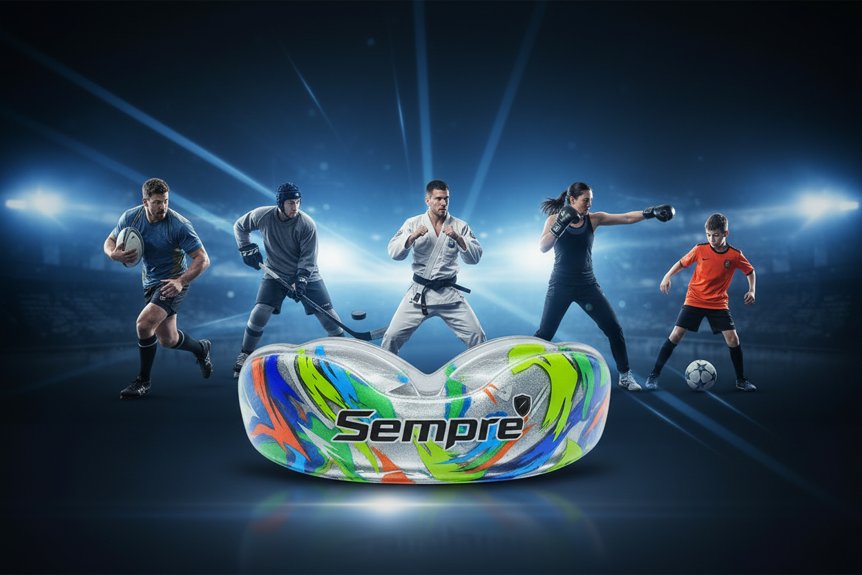 Sempre gumshield hero - logo front and center